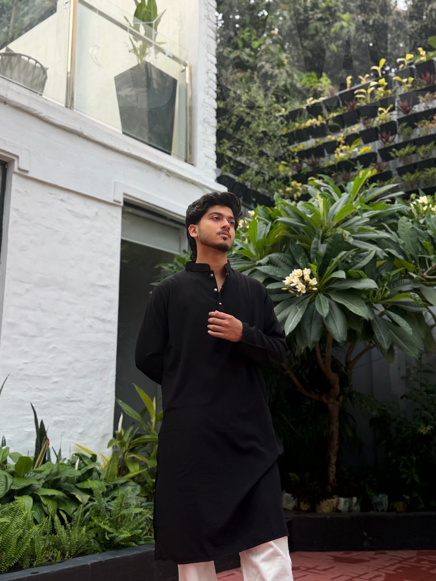 AajKaal Black Minimal Panjabi