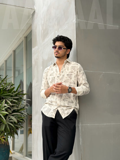 Fancy Urban Leaf Full Sleeve Shirt