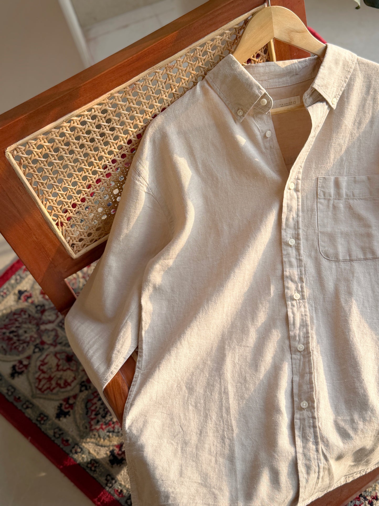 The Noma Linen Shirt - Natural Beige