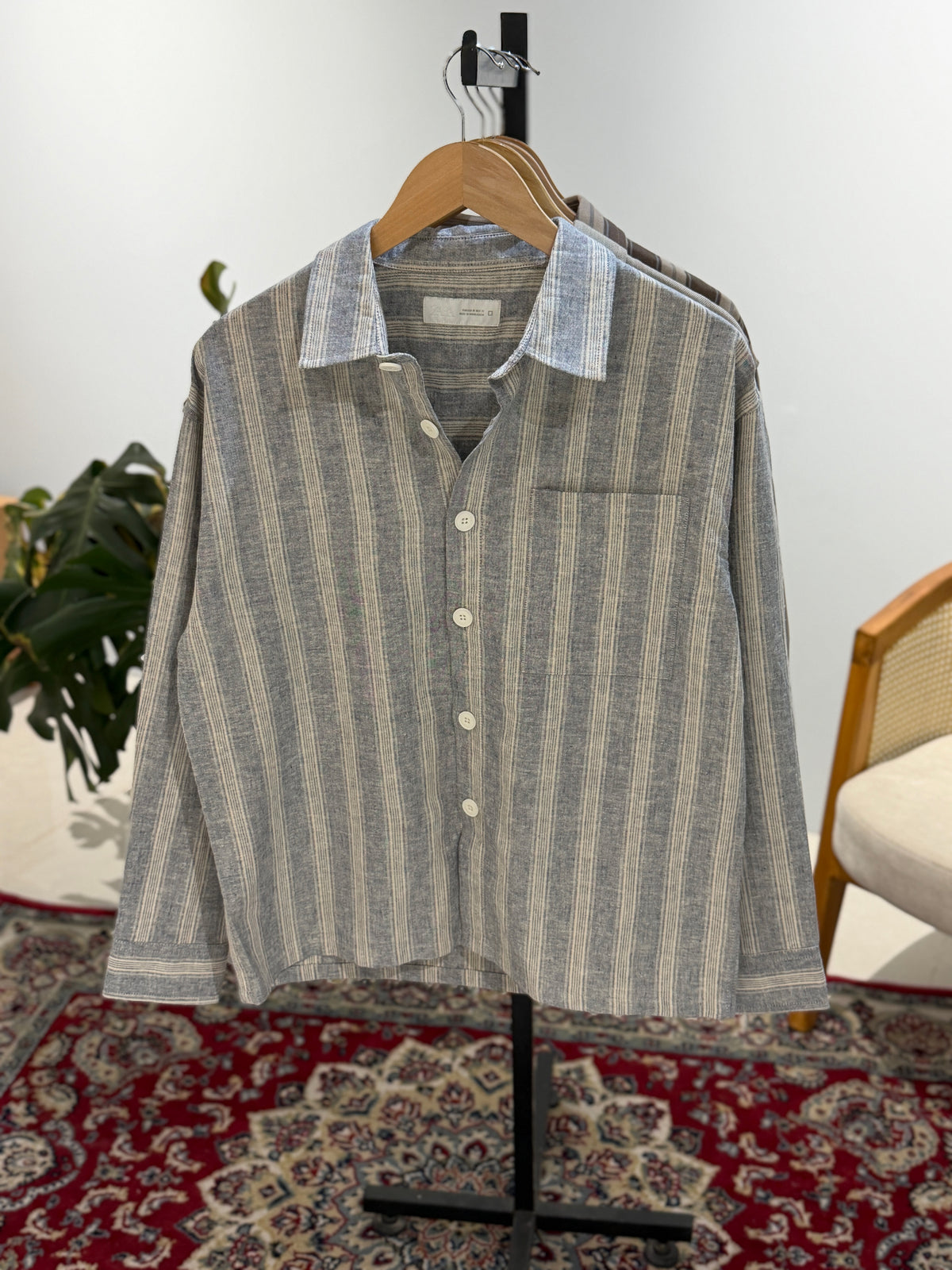 The Drape Shirt  -  Dusty Blue