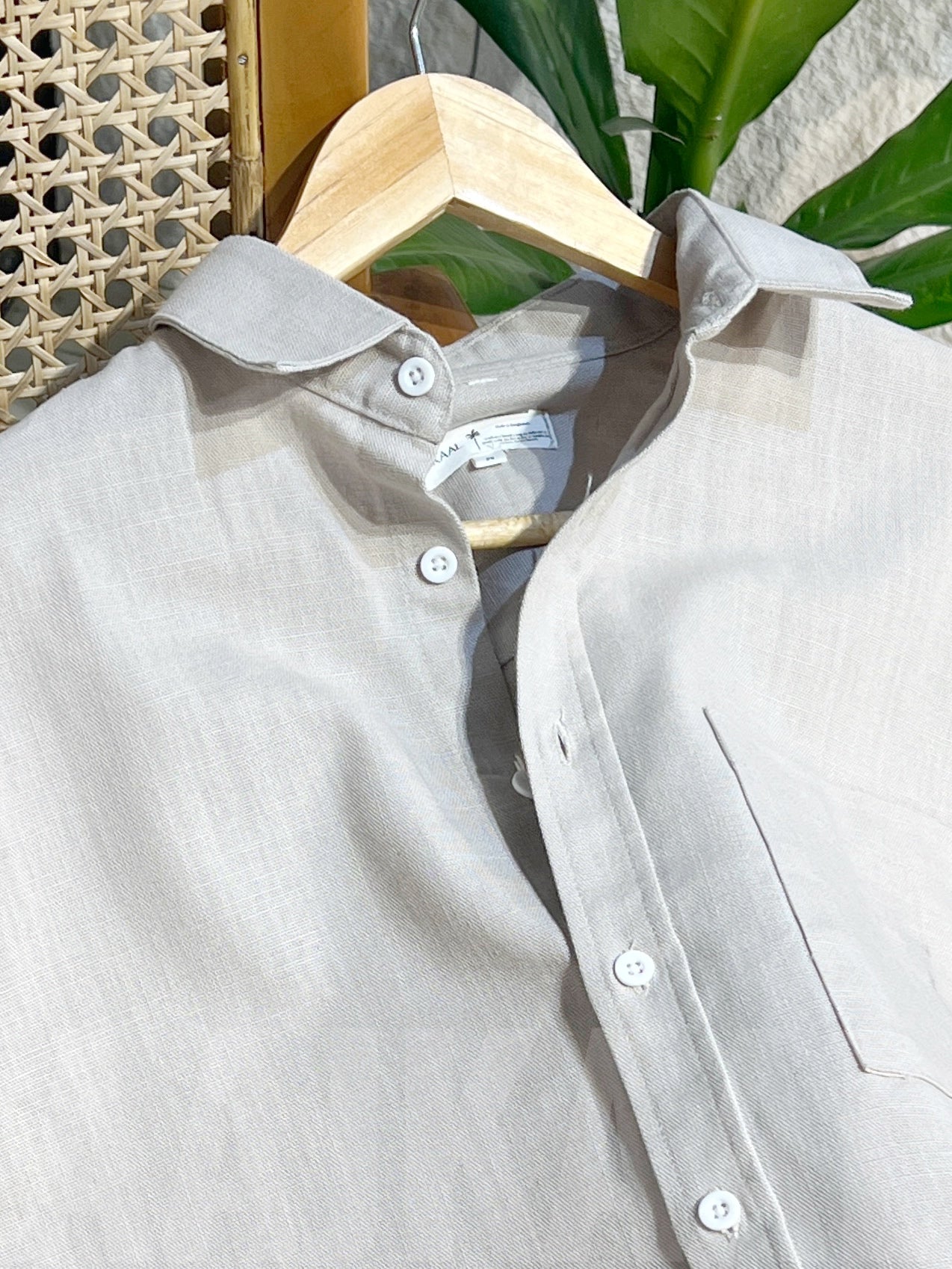 Linen Dusty Grey Full Sleeve Shirt