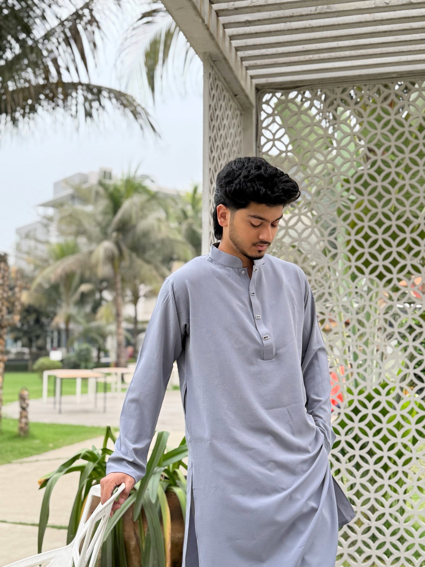 AajKaal Urban Grey Minimal Panjabi