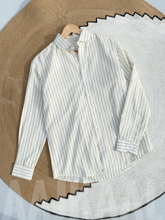 Fancy White Stripe Full Sleeve Shirt