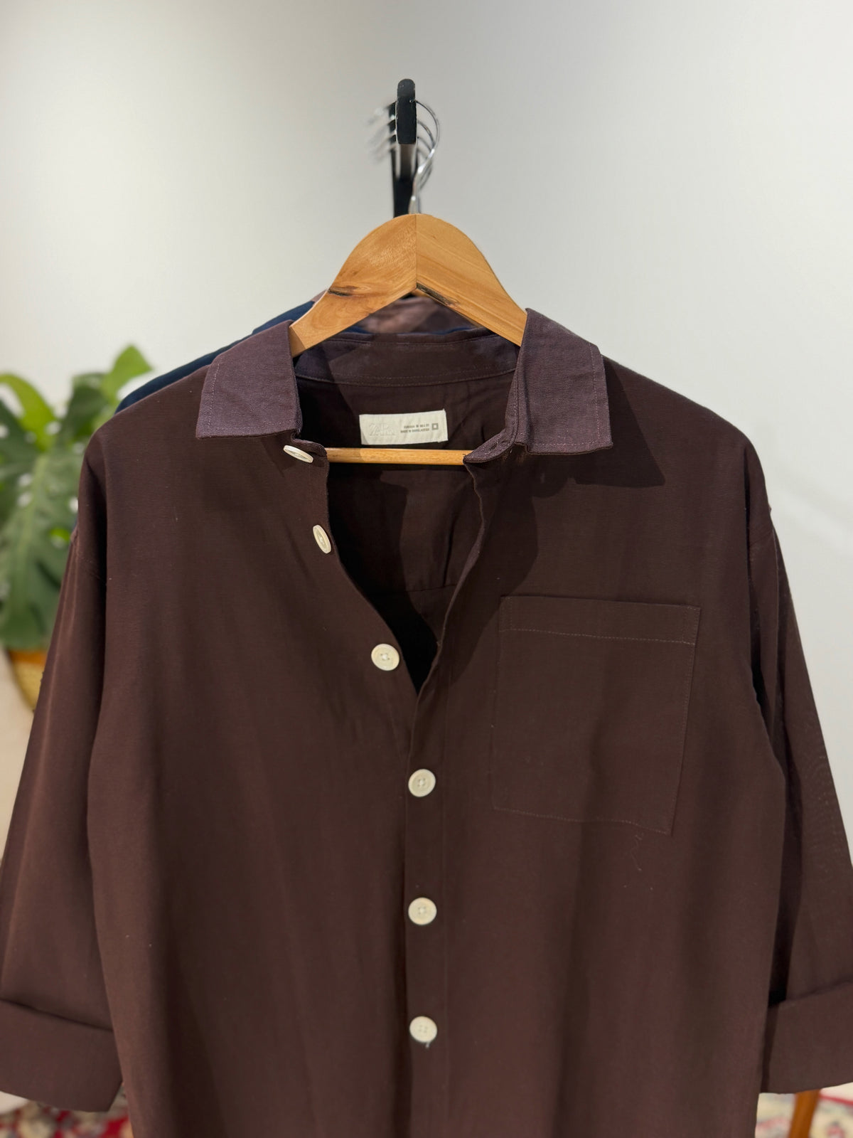 The Drape Shirt  - Coffee
