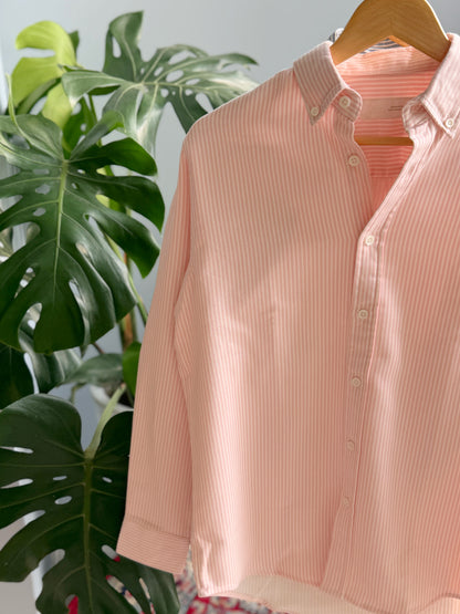 The Finesse Shirt - Soft Pink Stripe.