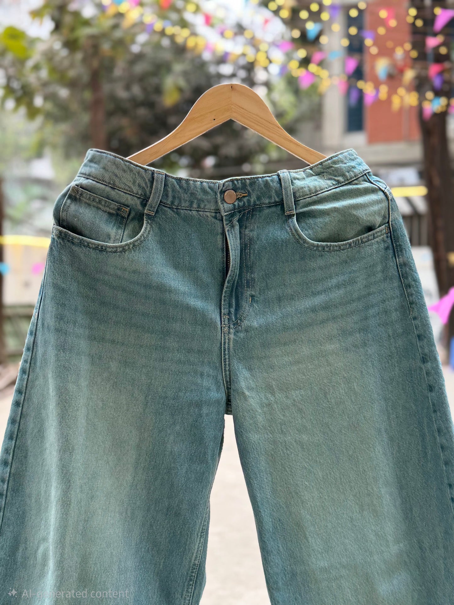 Aajkaal Light Tint Wash Baggy Denim