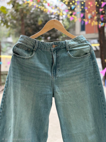 Aajkaal Light Tint Wash Baggy Denim