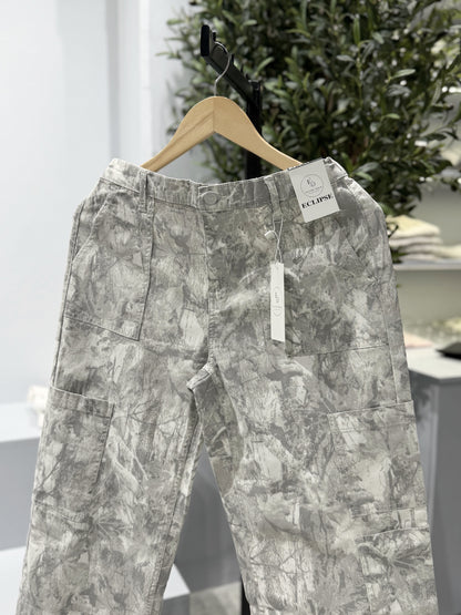 Aajkaal Stone-Wash Canvas Cargo Pant