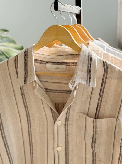 The Textured Drop - Luma Off-white Stripe.