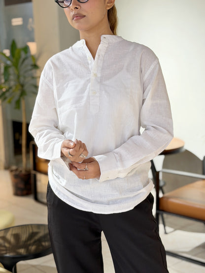 Aajkaal White Henley Katua