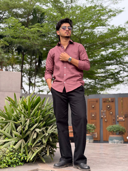 Fancy Dusty Rose Full Sleeve Shirt