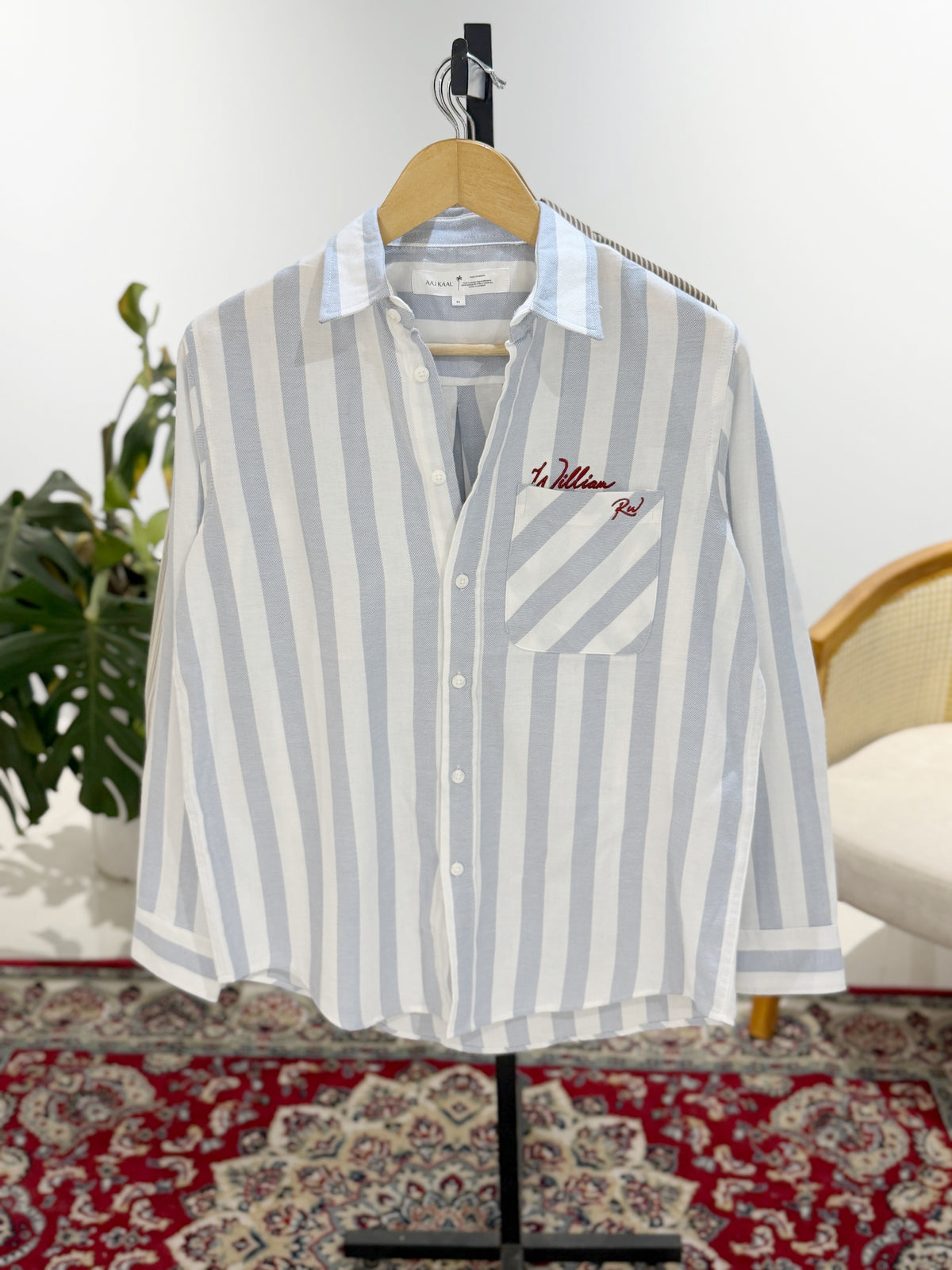 The William RW Shirt  -  Sky Blue Stripe