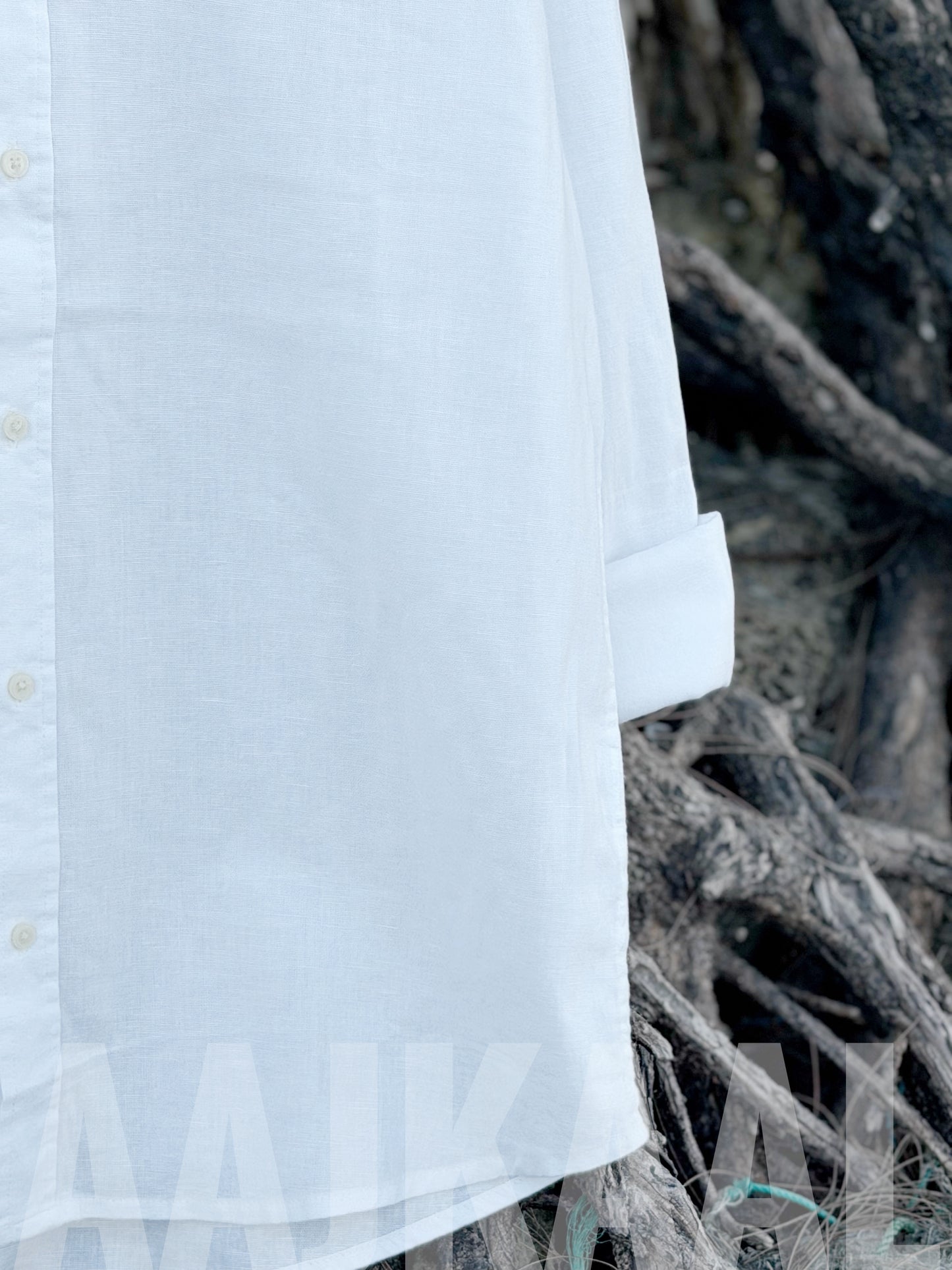 Cloud White Soft Linen Full Sleeve Shirt