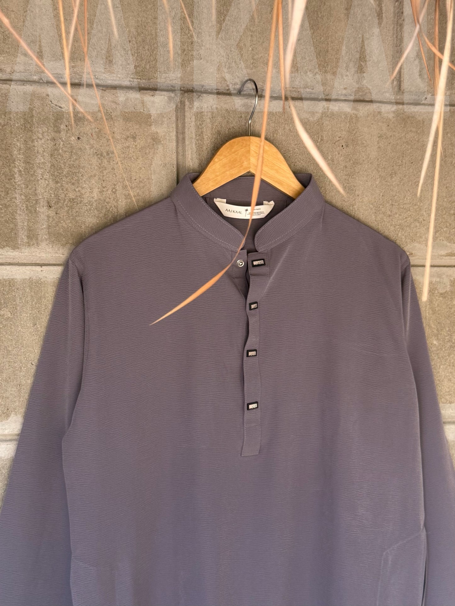 AajKaal Urban Grey Minimul Panjabi