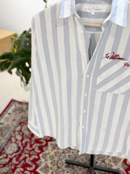 The William RW Shirt  -  Sky Blue Stripe