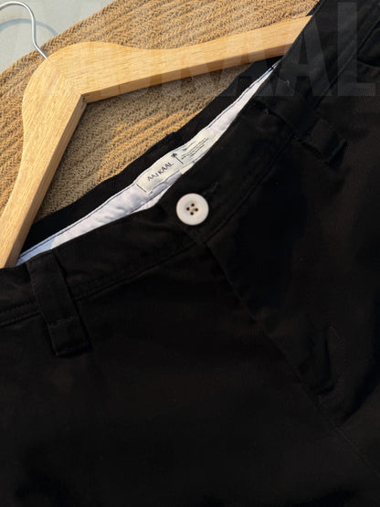 6 Pocket Black Gabardine Cargo Pant