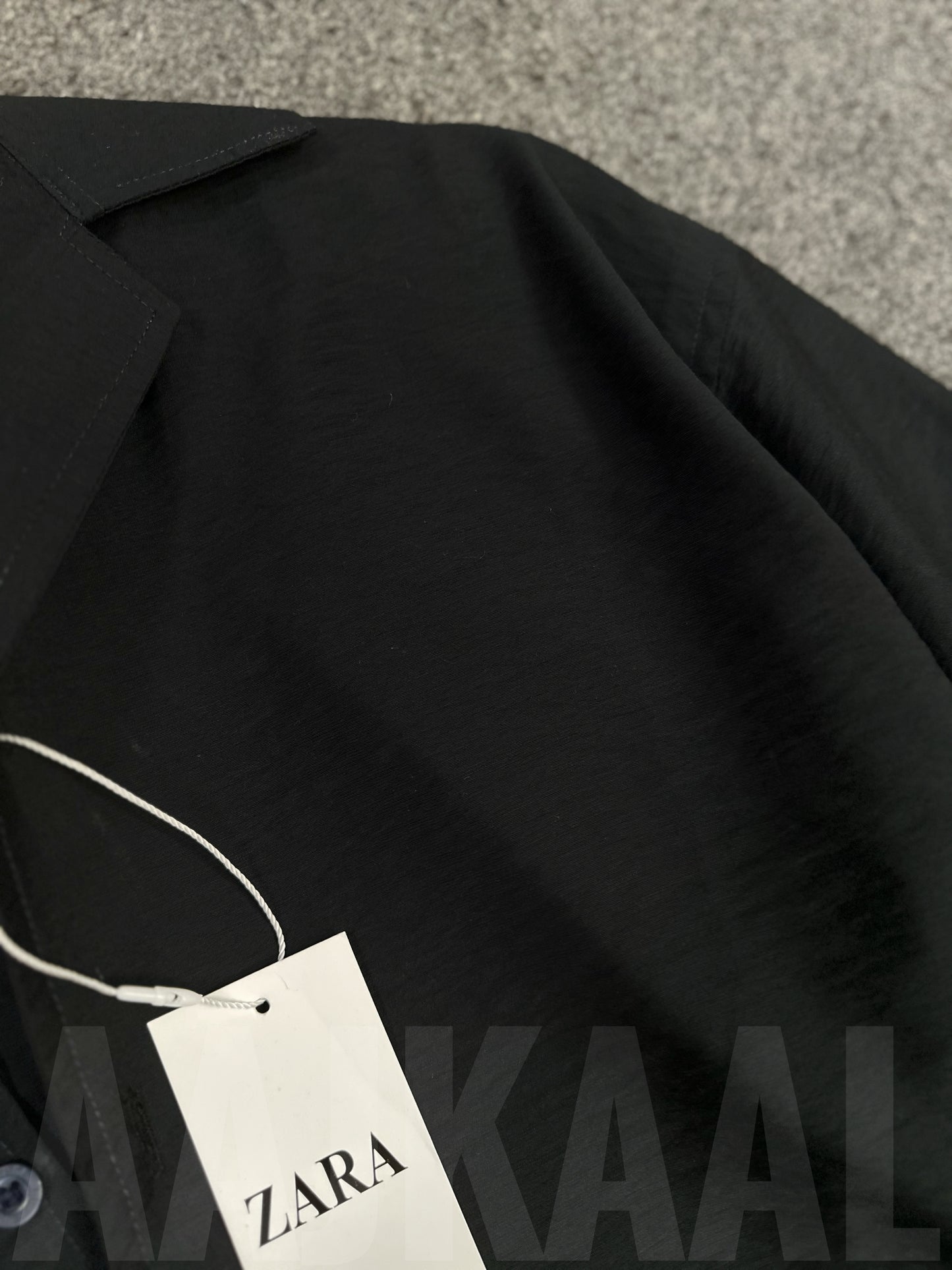 Blueish Black Oversized Full Sleeve Shirt