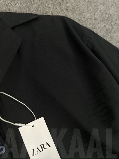Blueish Black Oversized Full Sleeve Shirt