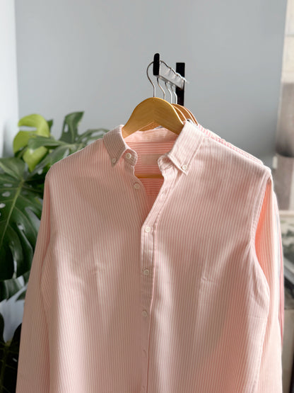 The Finesse Shirt - Soft Pink Stripe.