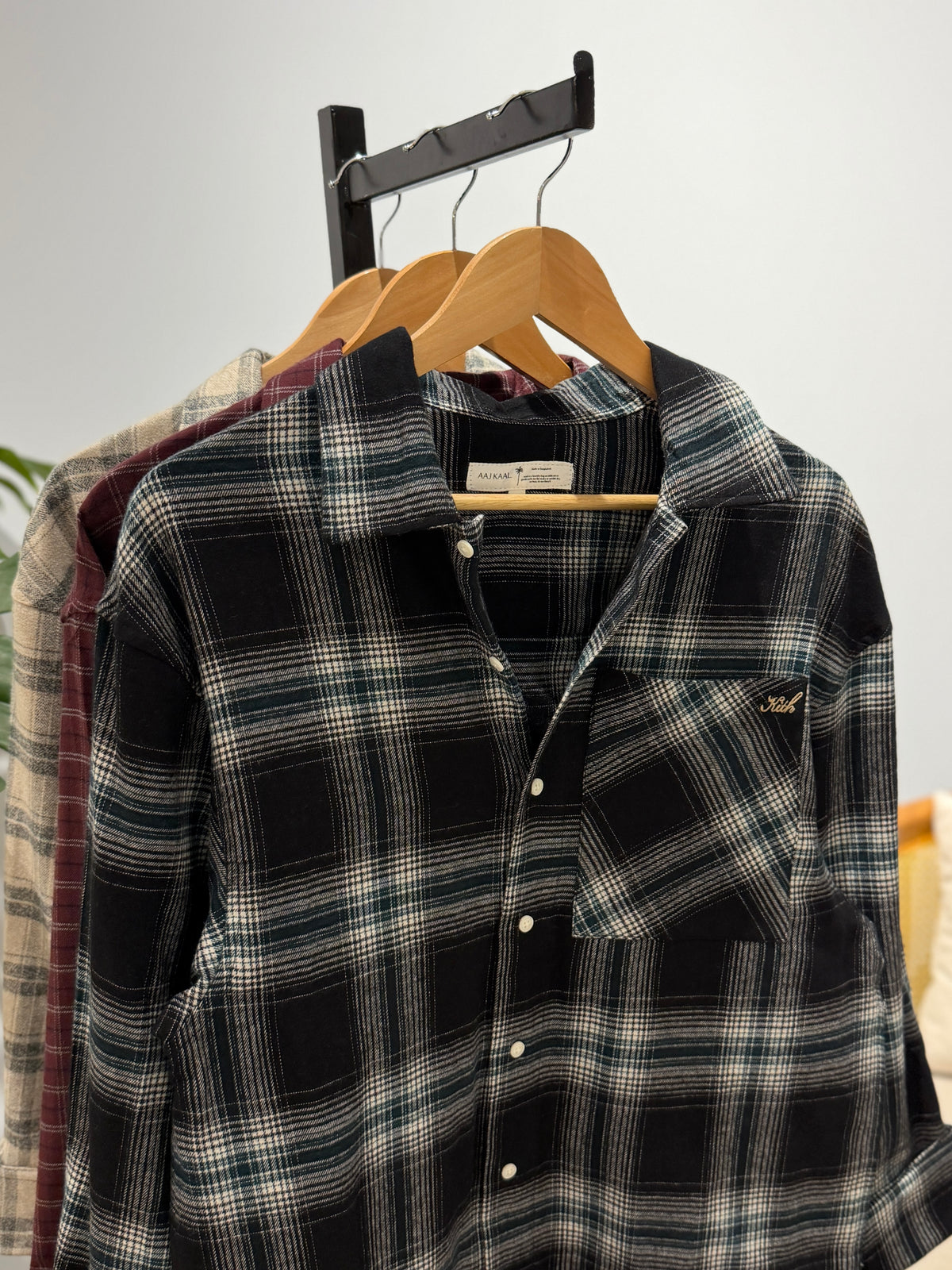 Aajkaal Flannel Shacket  - Urban Black Check.