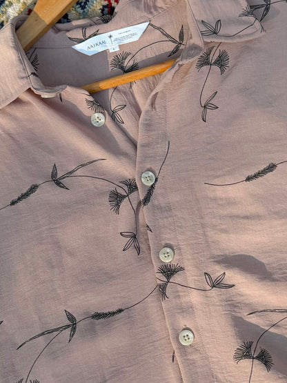 Aajkaal Printed Baggy Shirt - Peach