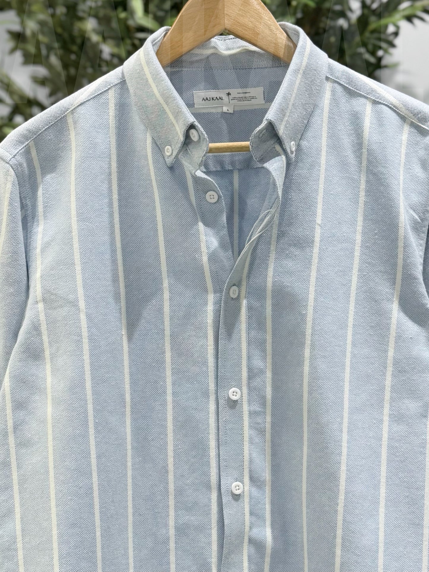 Fancy Sky Blue Stripe Full Sleeve Shirt