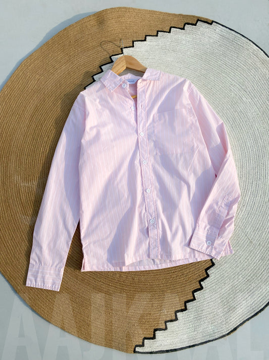 Fancy Baby Pink Full Sleeve Shirt