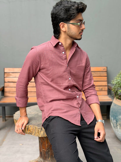 Fancy Dusty Rose Full Sleeve Shirt