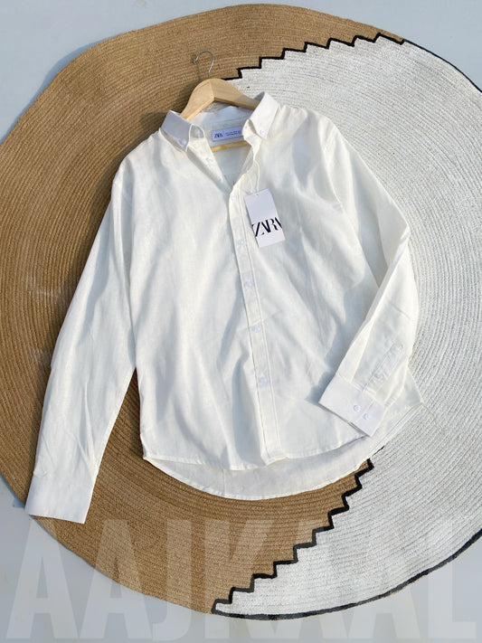 Fancy Ice White Full Sleeve Shirt