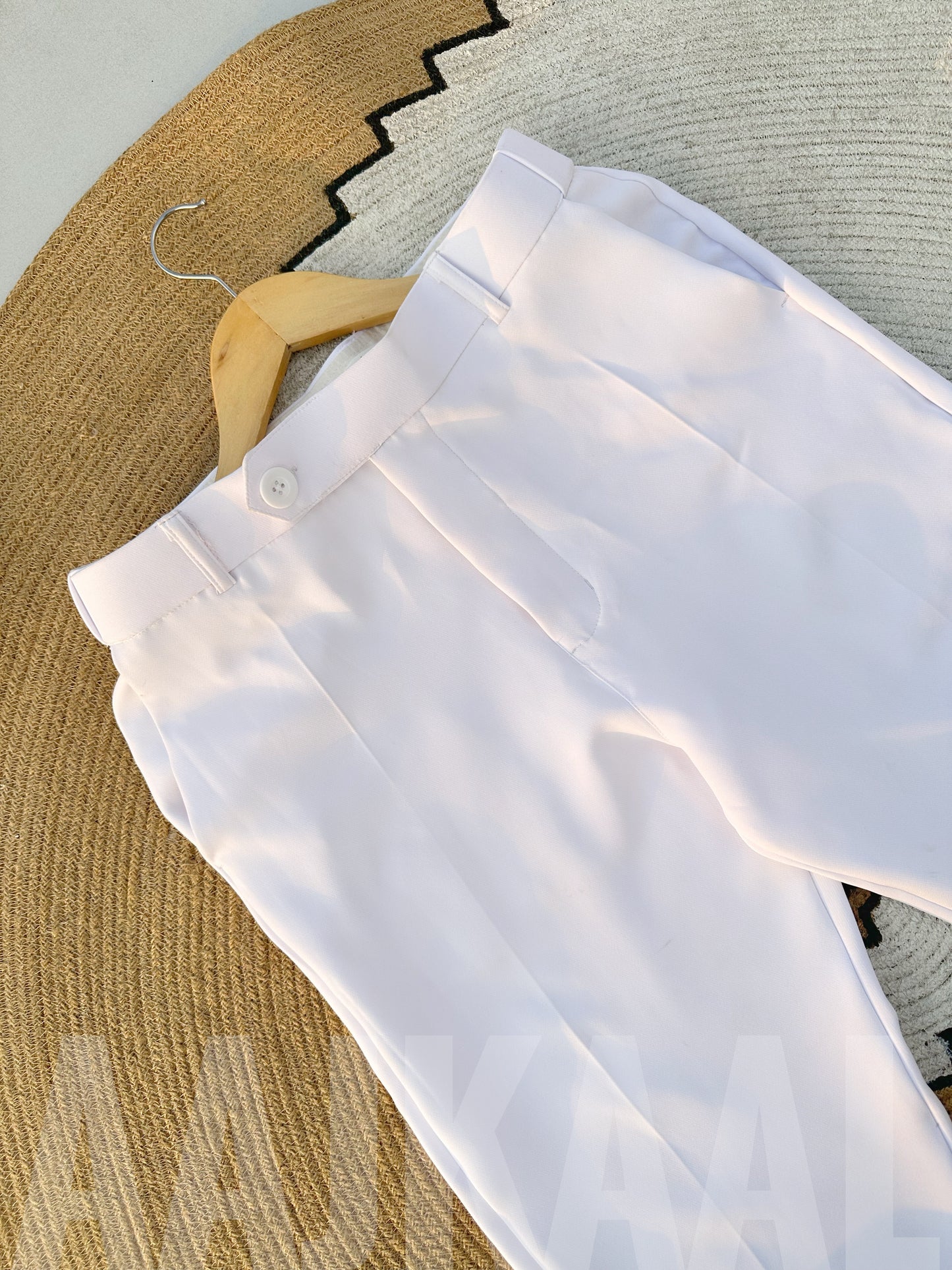 White Rich Formal Pant