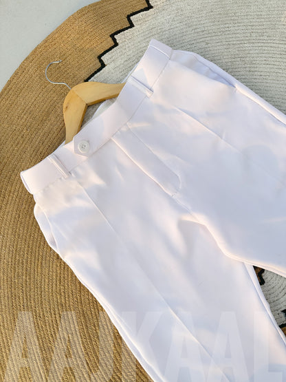 White Rich Formal Pant