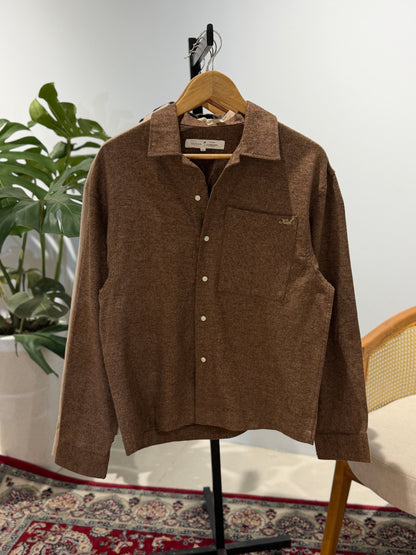 Aajkaal Flannel Shacket  - Espresso Brown