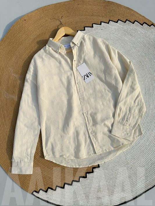 Fancy Lime White Full Sleeve Shirt