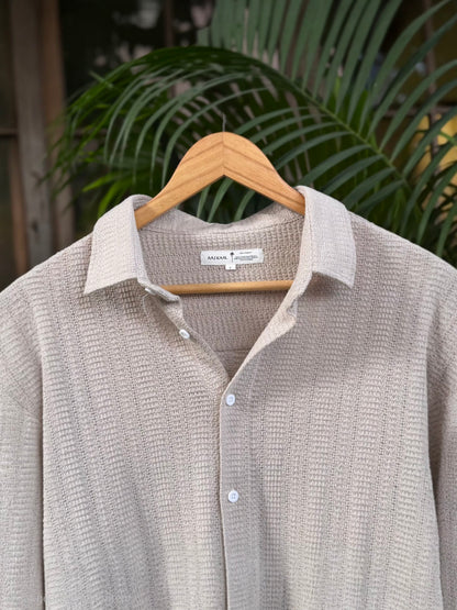 Soft Sand Textured Full Sleeve Shirt