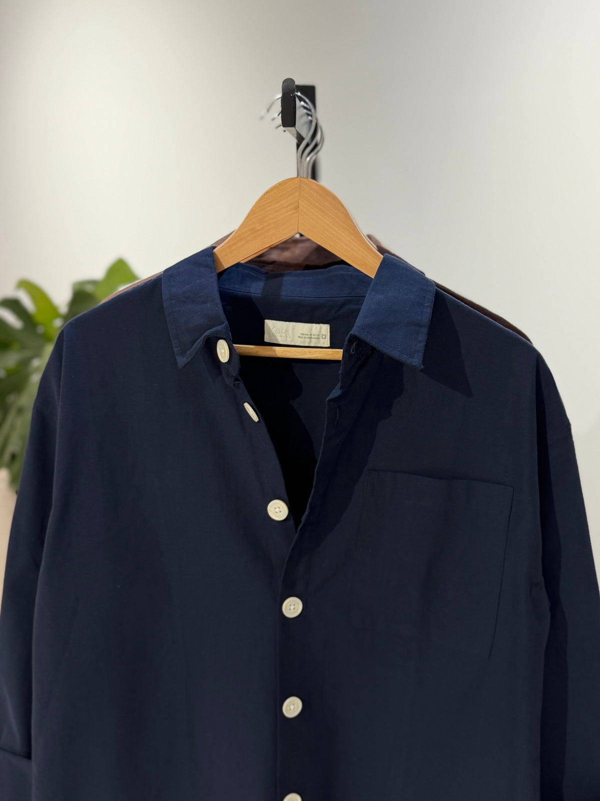 The Drape Shirt  - Navy Blue