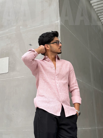 Fancy Minimul Pink Full Sleeve Shirt