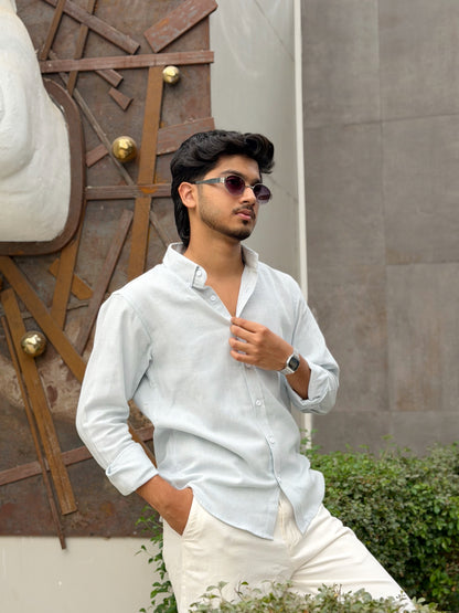 Fancy Baby Blue Full Sleeve Shirt