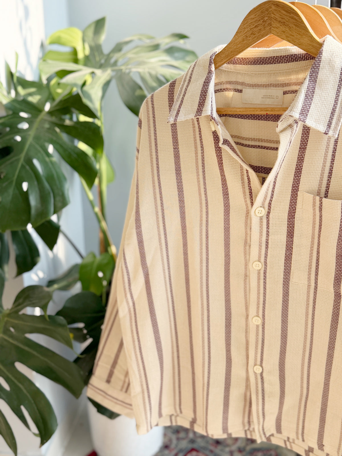 The Textured Drop - Blueberry Stripe.