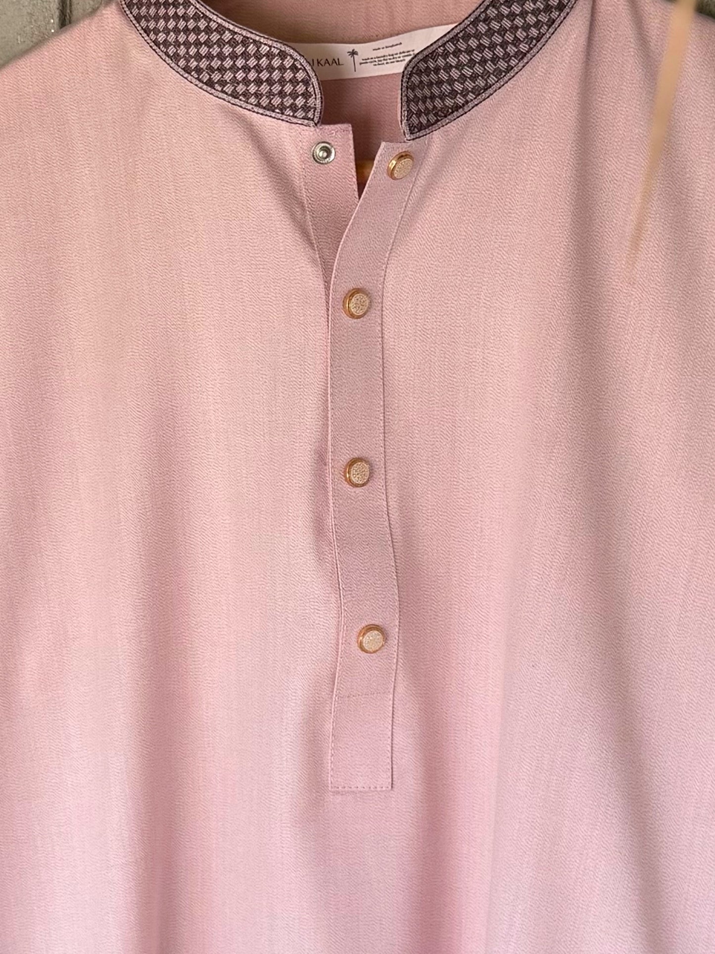 Soft Rose Elegant Embroidered Panjabi