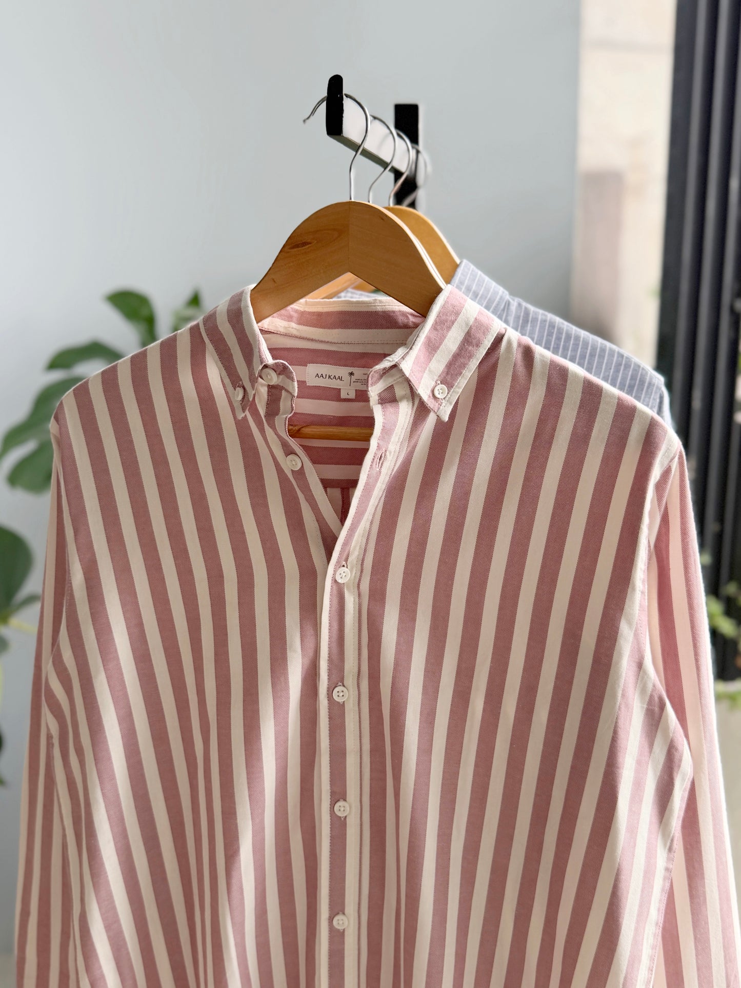The Finesse Shirt - Peach Stripe