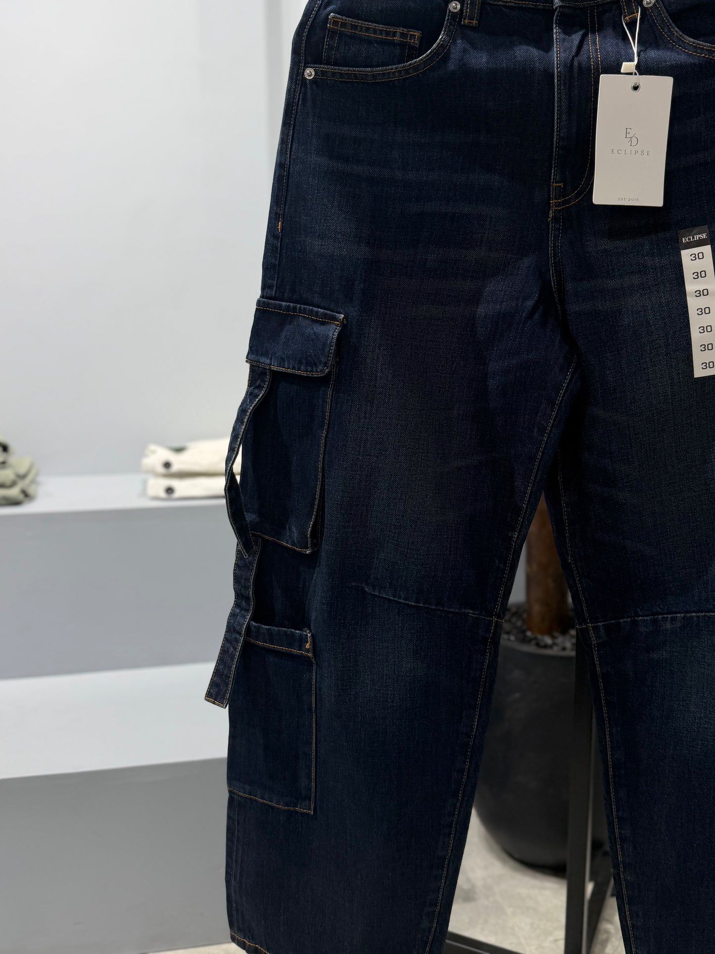 Aajkaal Dark Indigo Cargo Denim