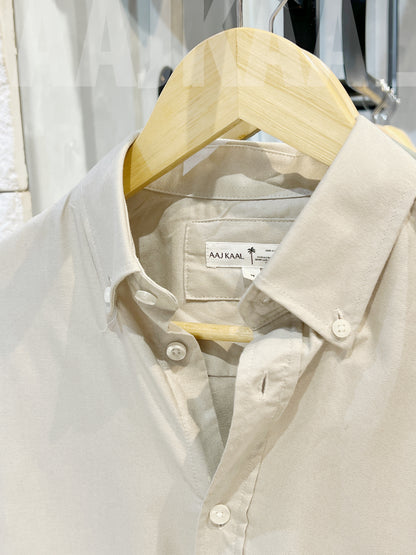 Urban Sand Oxford Full Sleeve Shirt