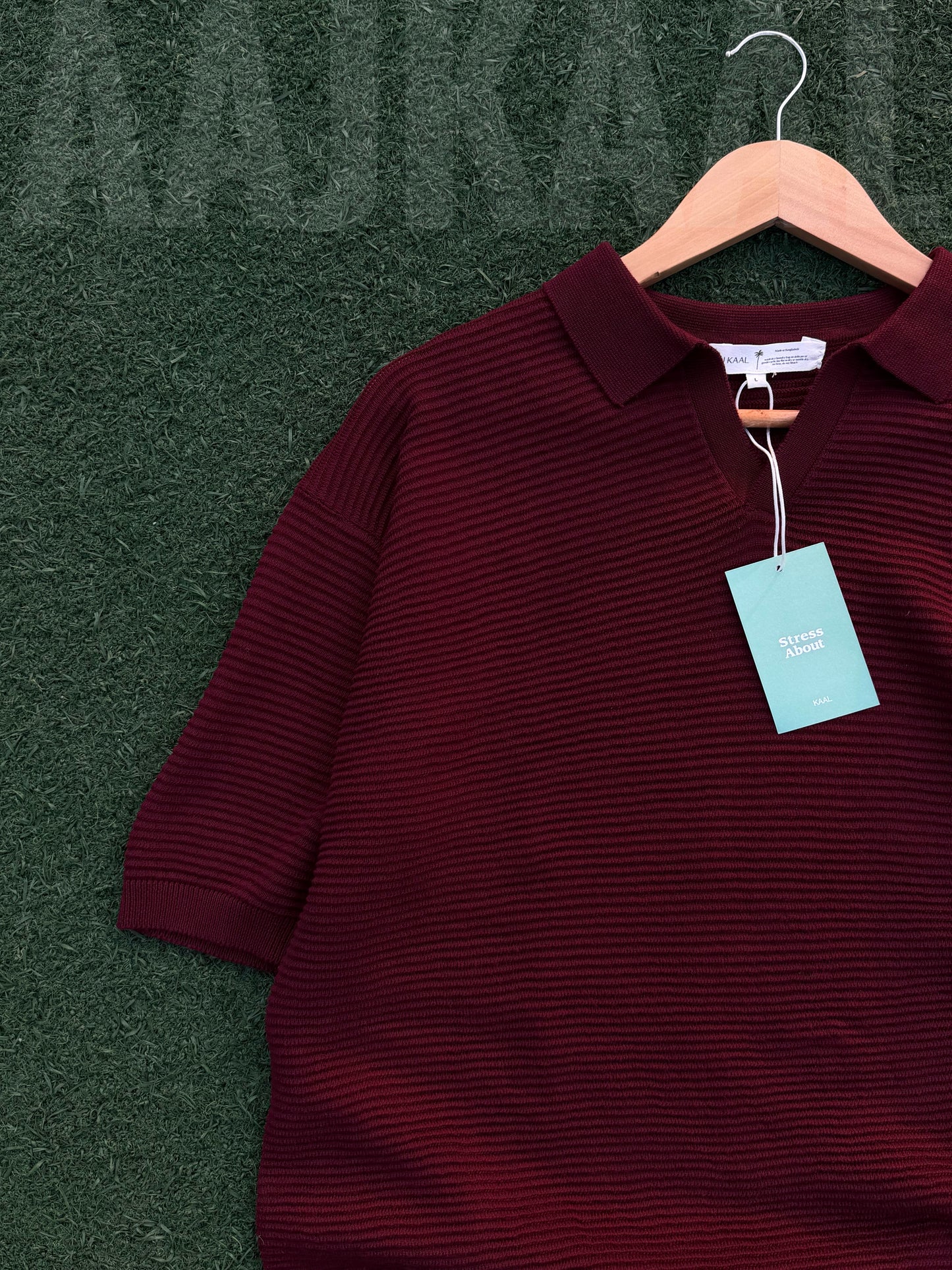 Aajkaal Dark Maroon Signature Knitted Polo