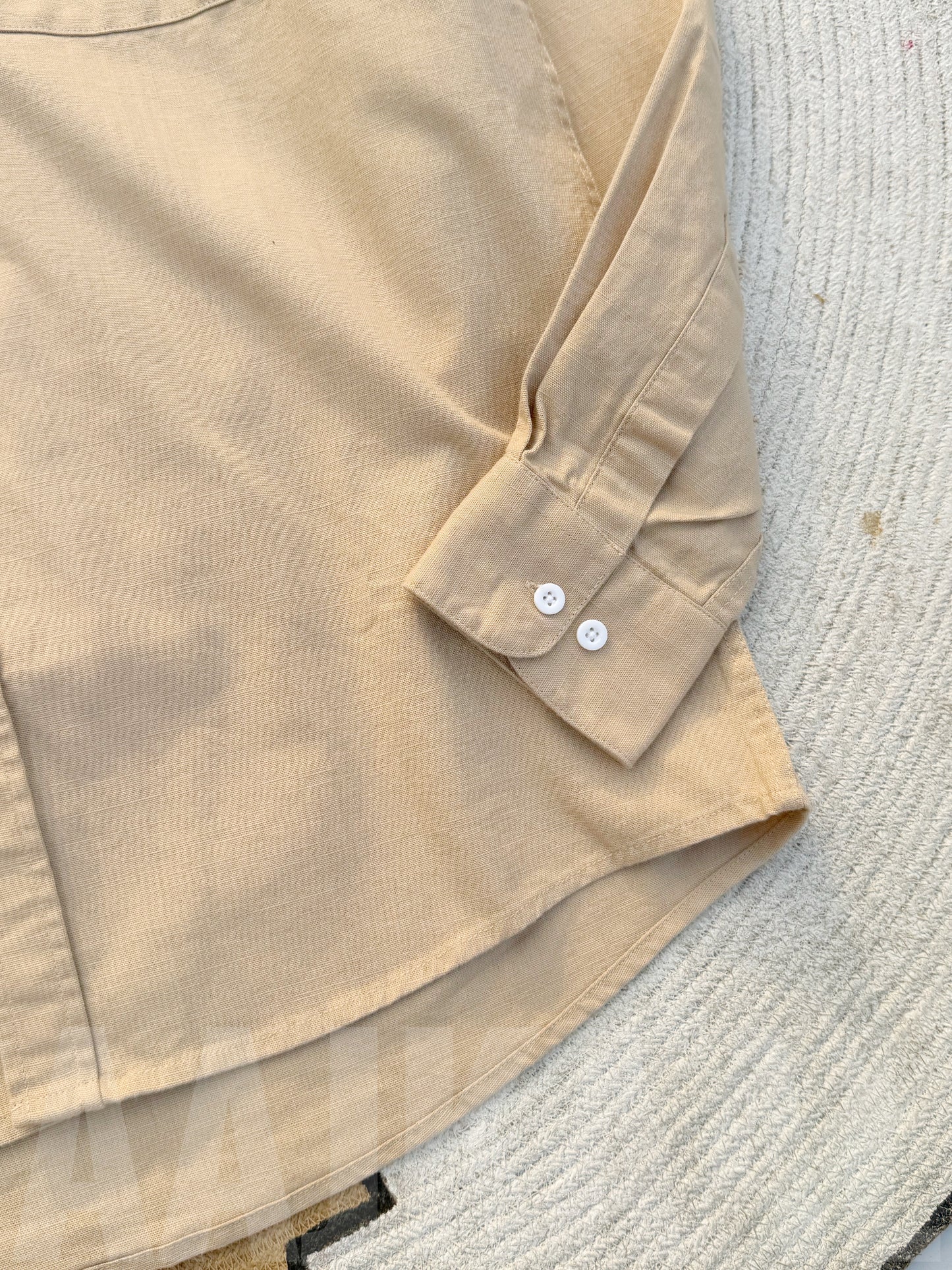 Linen Beige Full Sleeve Shirt