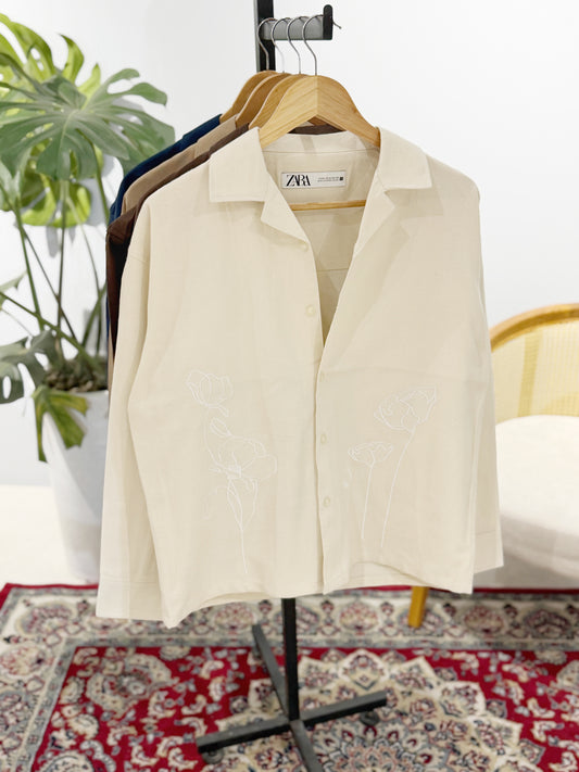 Midnight Garden - Ivory White