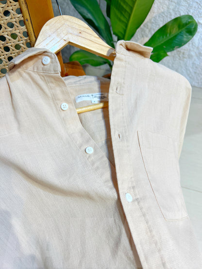 Linen Off-white Full Sleeve Shirt