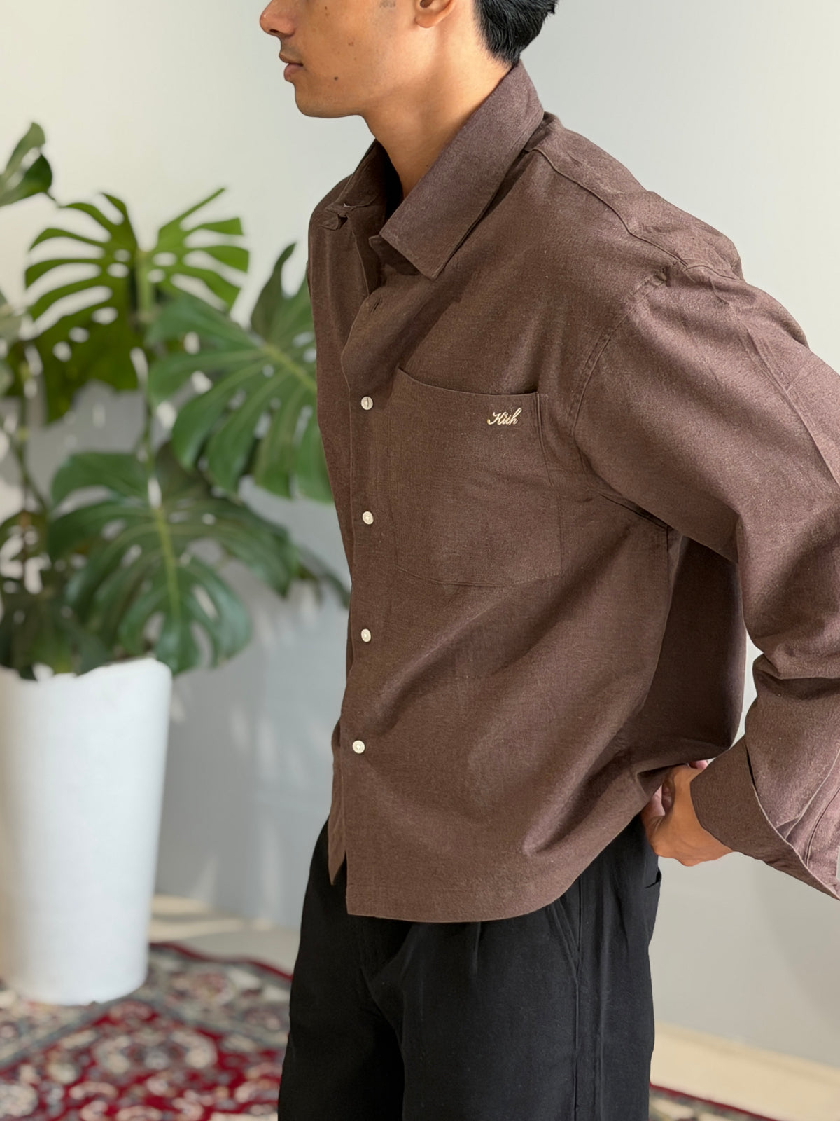 Aajkaal Flannel Shacket  - Vintage Mocha