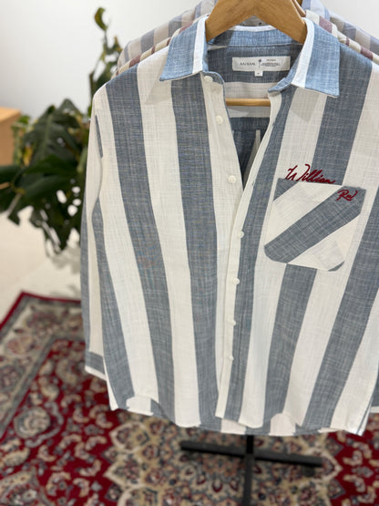 The William RW Shirt  -  Denim Stripe.
