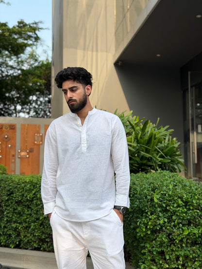 Aajkaal White Henley Katua