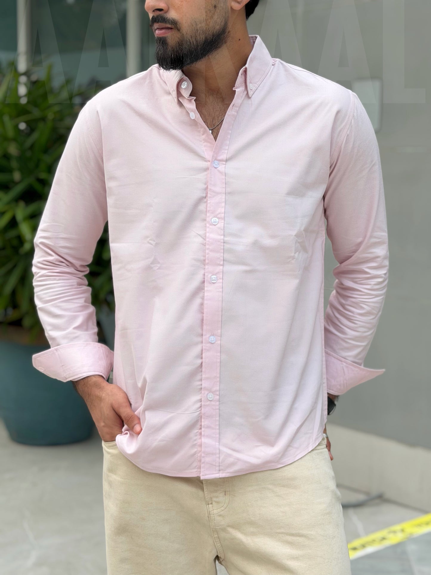 Oxford Baby Pink Full Sleeve Shirt